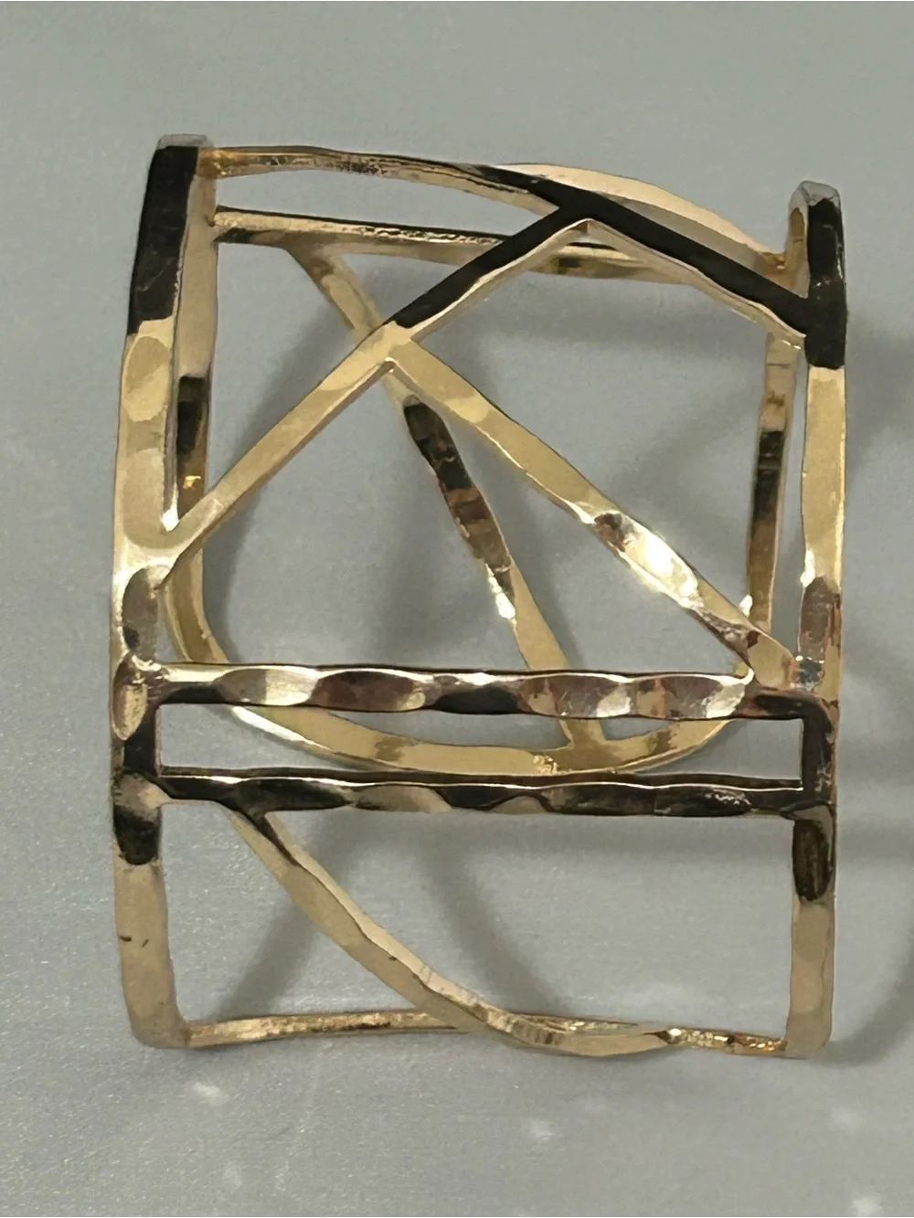 GoldTone Geometric Open Cuff Bracelet
